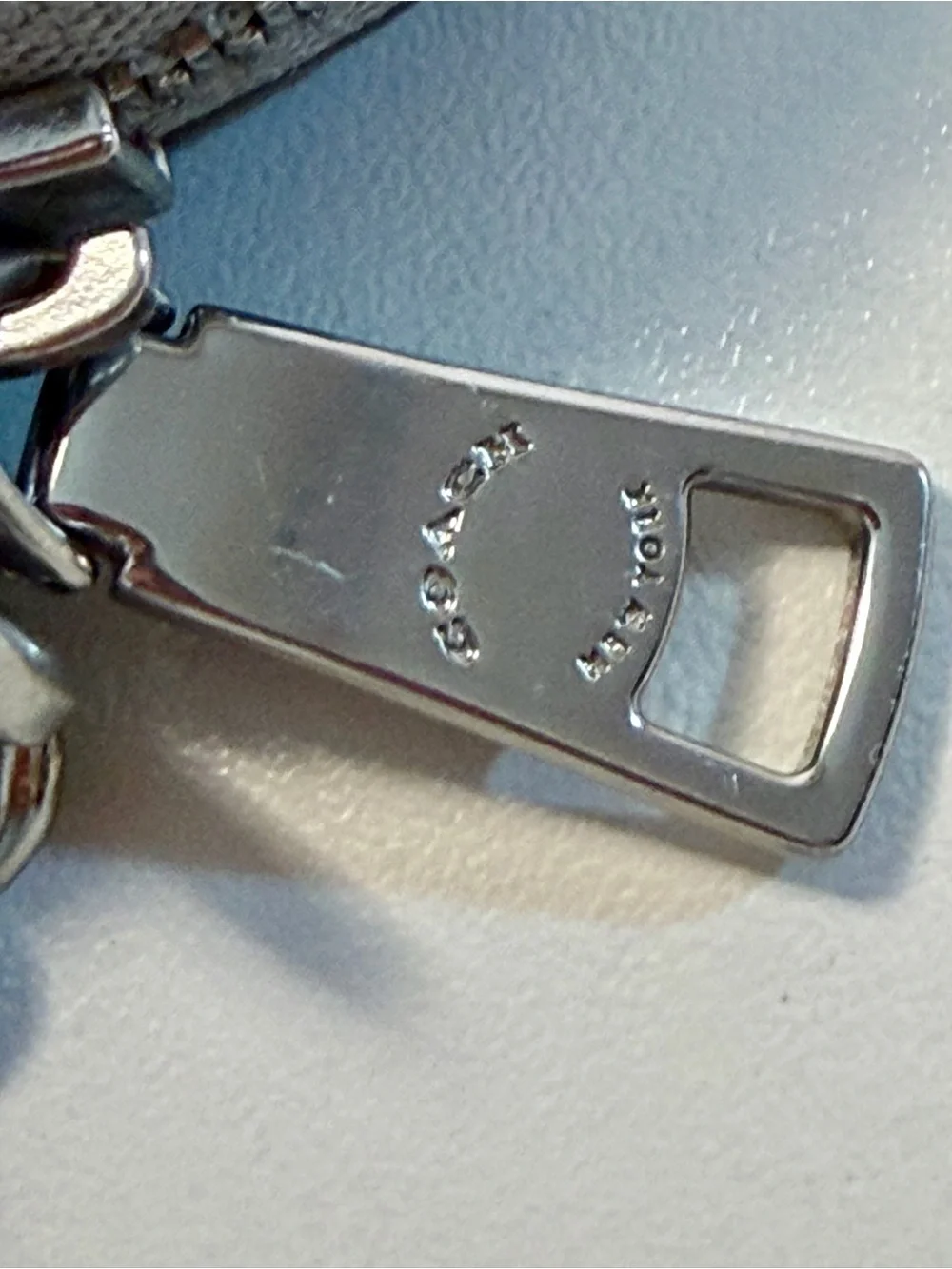 COACH Silver Card Case Phone Accessory with Chain